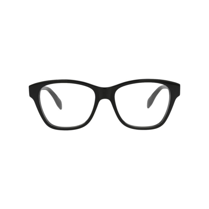 Alexander McQueen Square-Frame Acetate Optical Frames - Black Black Transparent - Black