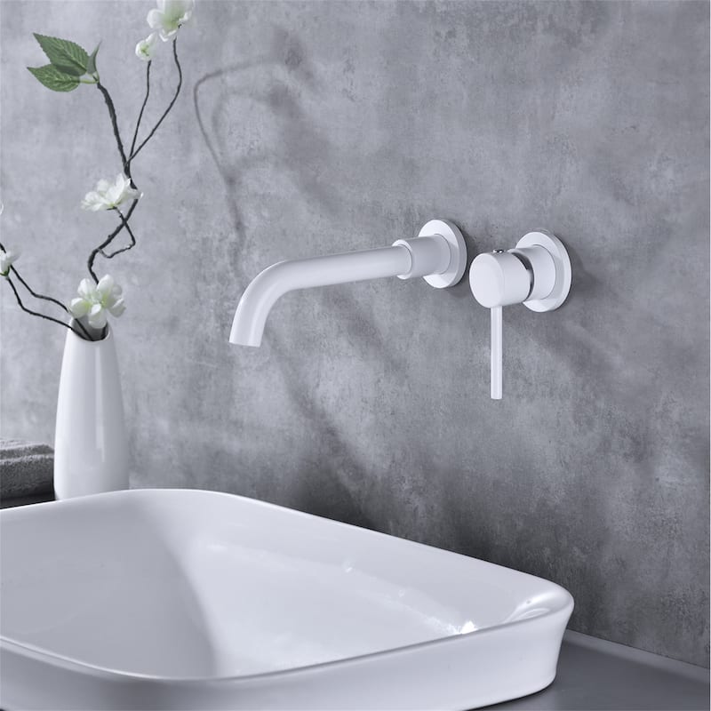 Wall Mount Bathroom Faucet 2 Hole Bathroom Sink Faucets Single Handle