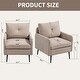 preview thumbnail 8 of 28, 23.6 Inch Seat Wide Chenille Accent Chair - Metal Black Legs Hold 300lbs