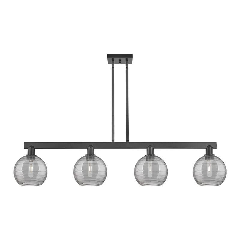 Innovations Lighting Endless Possibilities Arcadia - Athens Deco Swirl - 4 Light 51" Stem Hung Island Light