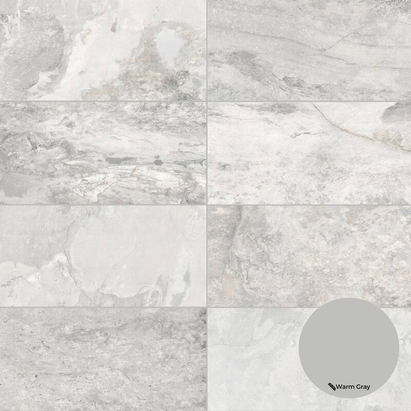 The Tile Life Wells Stone 12x24 White Porcelain Floor & Wall Tile