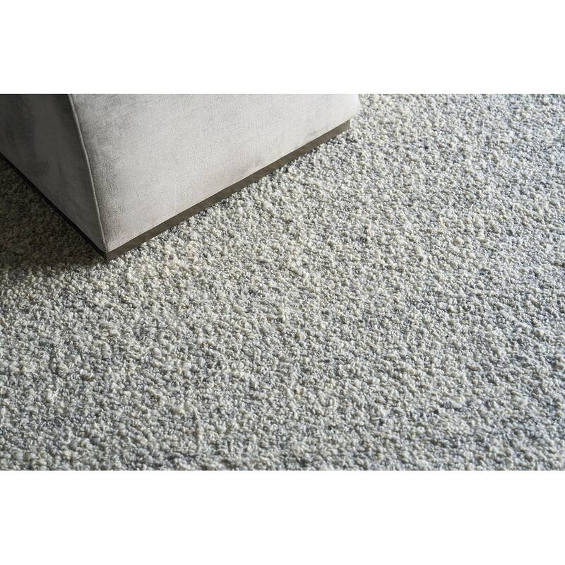 Exquisite Rugs Ferretti Handmade Handloomed New Zealand Wool Light Gray/Ivory Area Rug