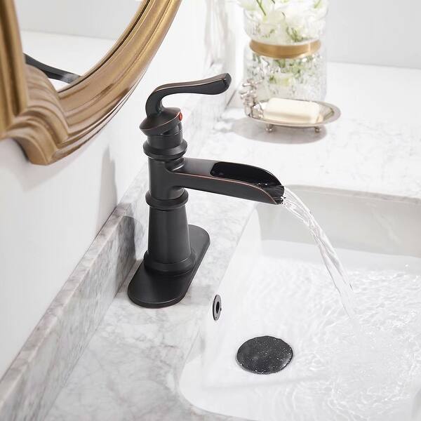 Superbrite Cupc Certified Waterfall Single Handle One Hole Oil Rubbed Bronze Bathroom Sink Faucet Lavatory Faucets Overstock 31978841