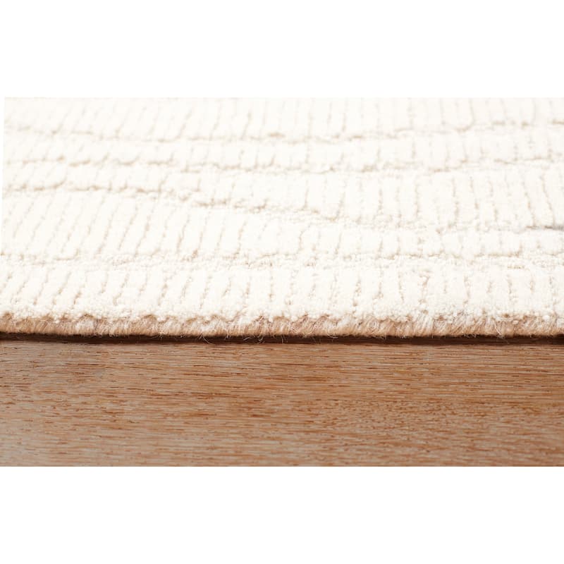 Terra by Obeetee Shadows Waves Ivory Rug