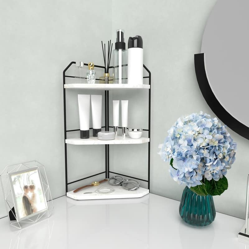 Countertop Corner Shelf Organizer - 7.87"D x7.87"W x 17.4"H