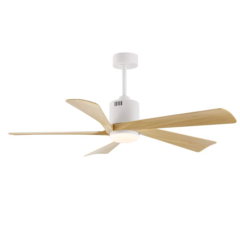 GetLedel 52" Modern 5-Blade LED Ceiling Fan with Light and Remote - 52-in