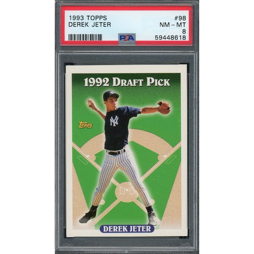Derek Jeter 1993 Topps Baseball Rookie Card RC #98 Graded PSA 8 - 8'6" x 11'6"