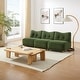 preview thumbnail 5 of 14, Art Leon Jacquard Flannel Armless Accent Chair with Wooden Legs