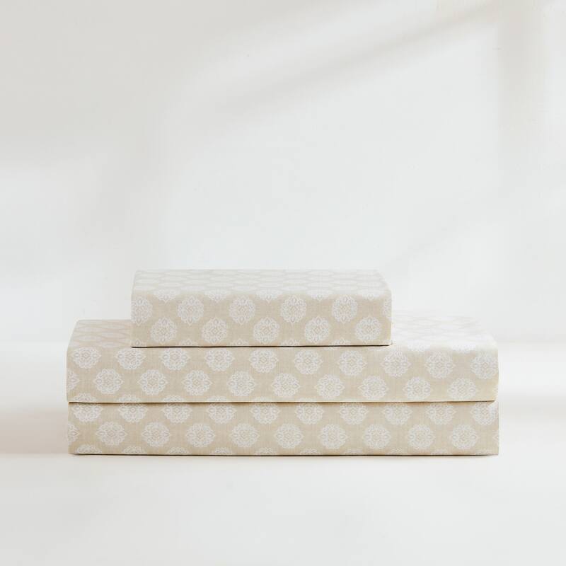 Lush Decor Sophie Neutral Cotton Sheet Set