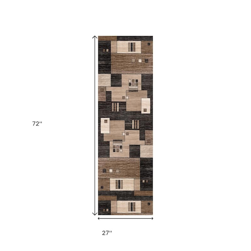 HomeRoots Geometric Modern Rectangle Area Rug