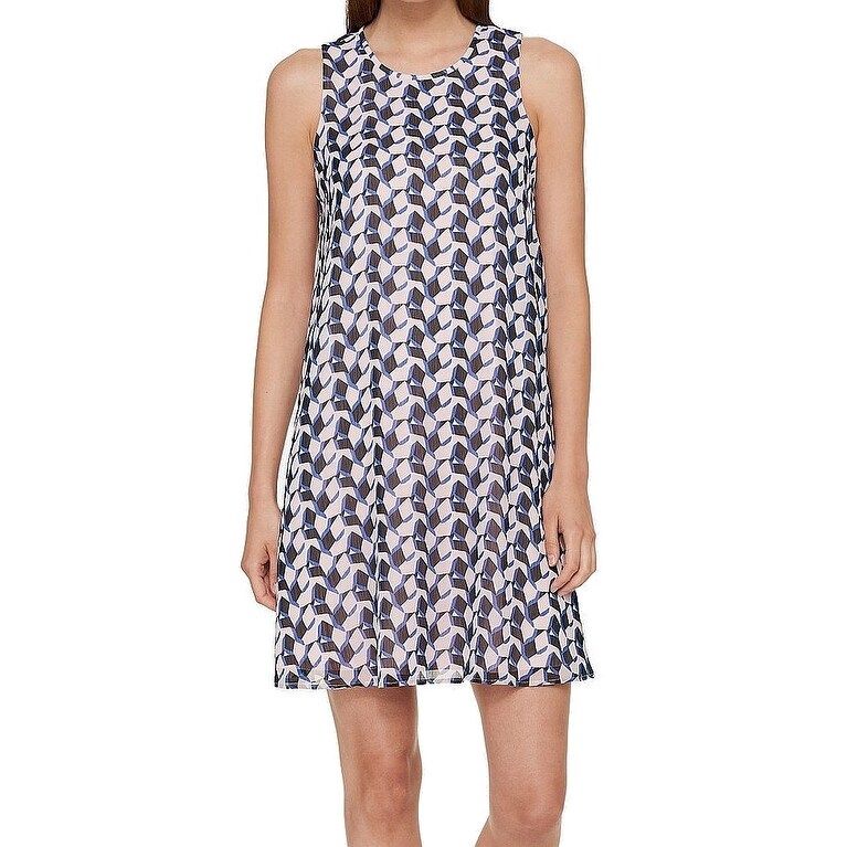 Shop Tommy Hilfiger Women S Abstract Print Shift Dress Free