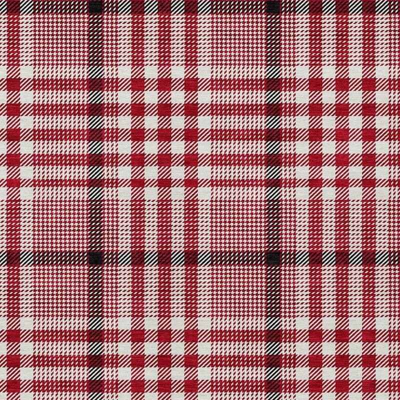 HomeRoots Plaid Transitional Rectangle Outdoor Rug
