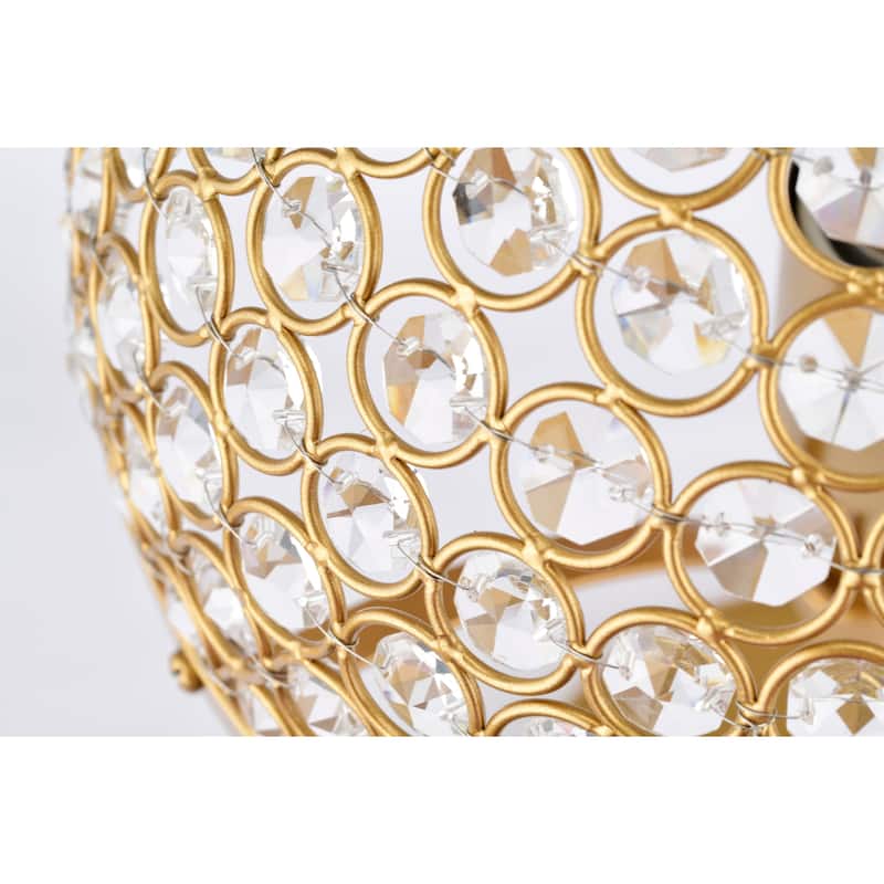 Gizella 10 Inch Glam Crystal Matte Gold Table Lamp 1-Light - N/A