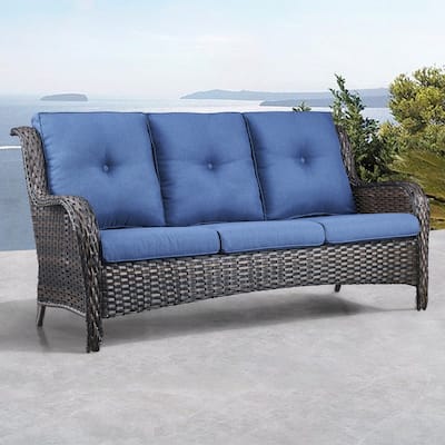 Gymojoy Outdoor Wicker 3 Seater Sofa Furniture Outdoor Sofa