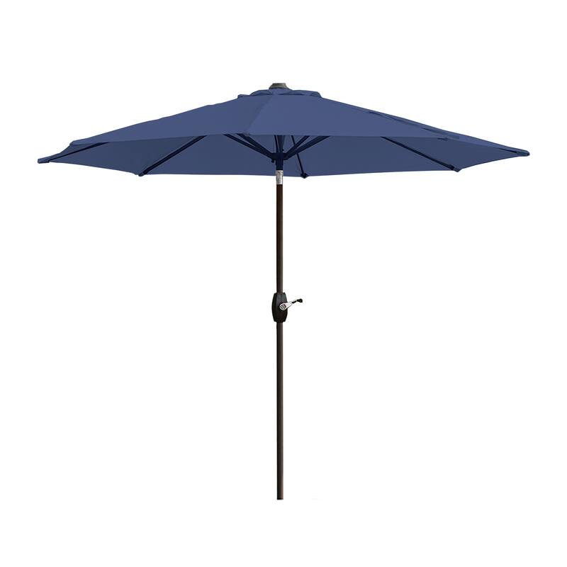 Brock 9-Foot Market Patio Umbrella with Concrete Base Weight Stand Included