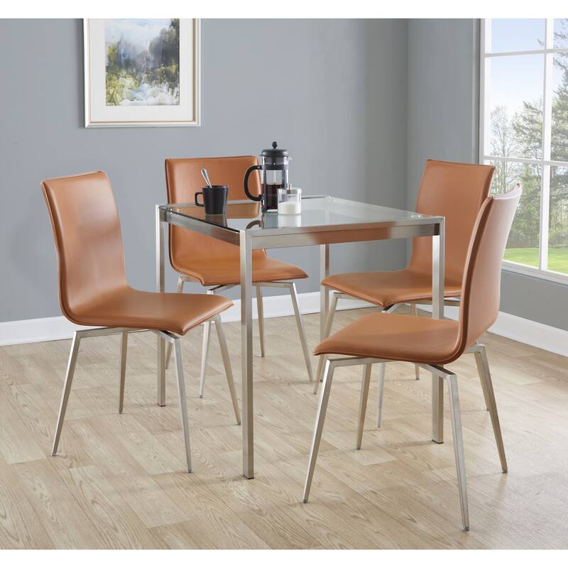 Strick & Bolton Tyra Upholstered Chair with Swivel - Set of 2