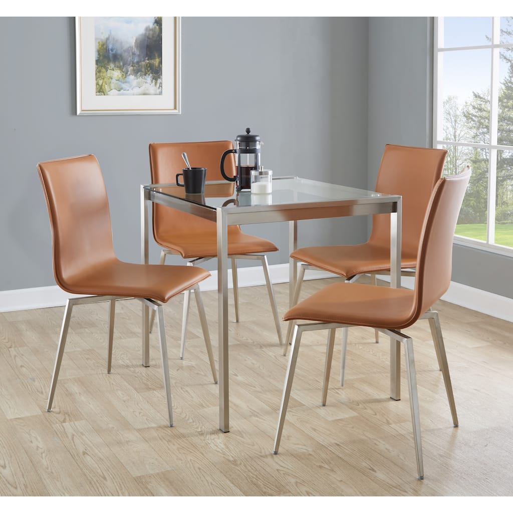 Strick & Bolton Tyra Upholstered Chair with Swivel - Set of 2