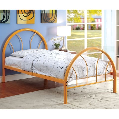 Furniture of America Hind Contemporary Twin Metal Double Arch Kid Bed