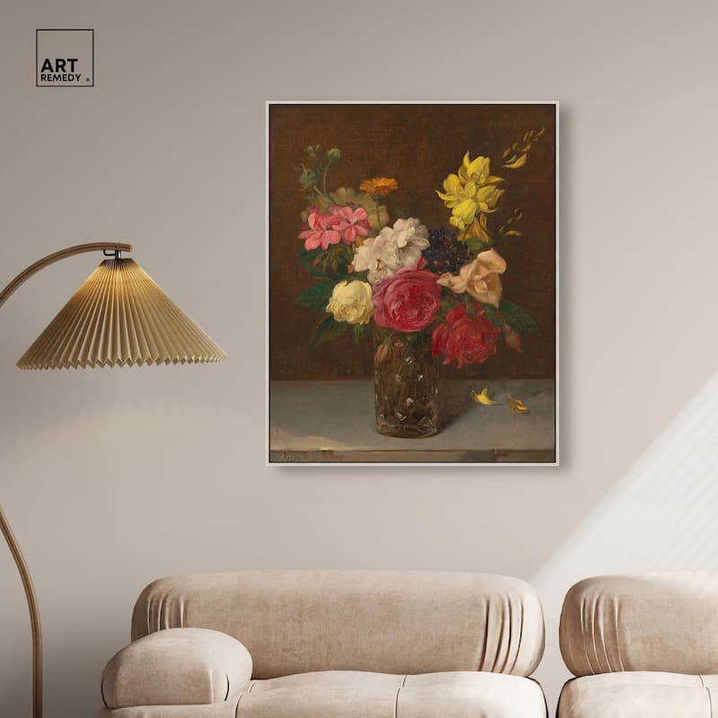 Babcock Flowers in Cut Glass Canvas by Art Remedy