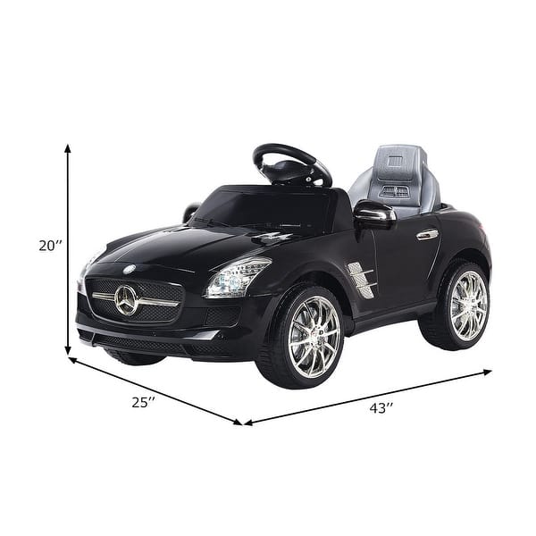 Costway Black Mercedes Benz Sls R C Mp3 Kids Ride On Car Electric Overstock 25455671