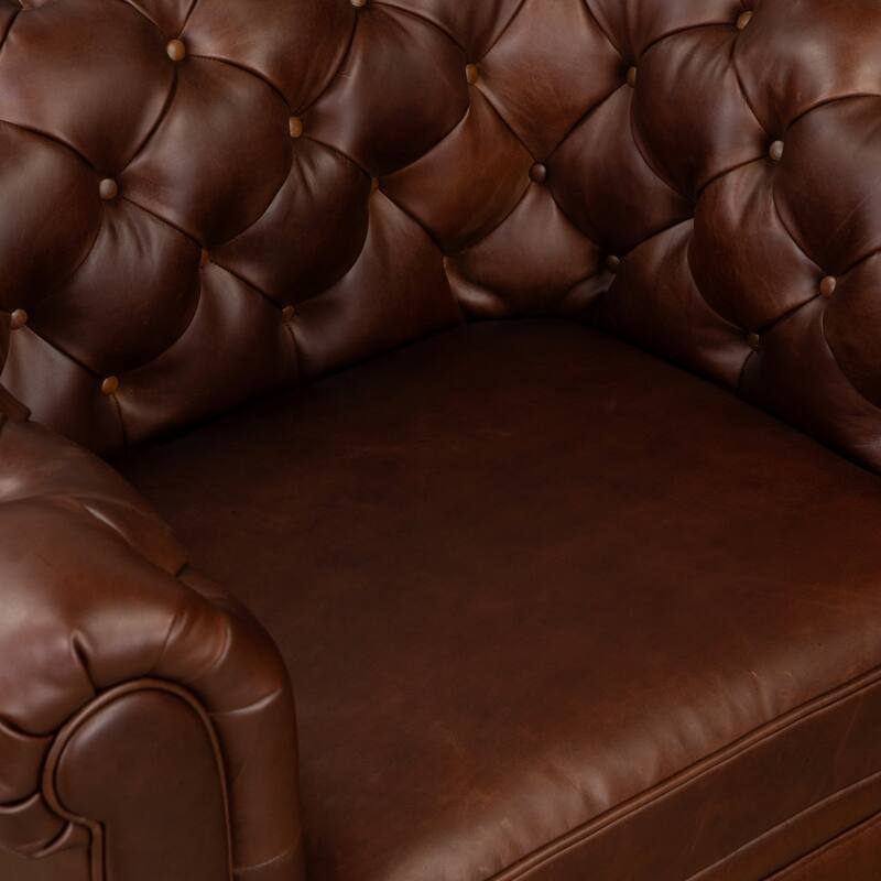 Poly & Bark Lyon Lounge Chair - Genuine Italian Leather