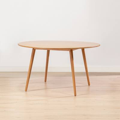 Scandi 54-inch Rubber Wood 4-Seater Round Dining Table