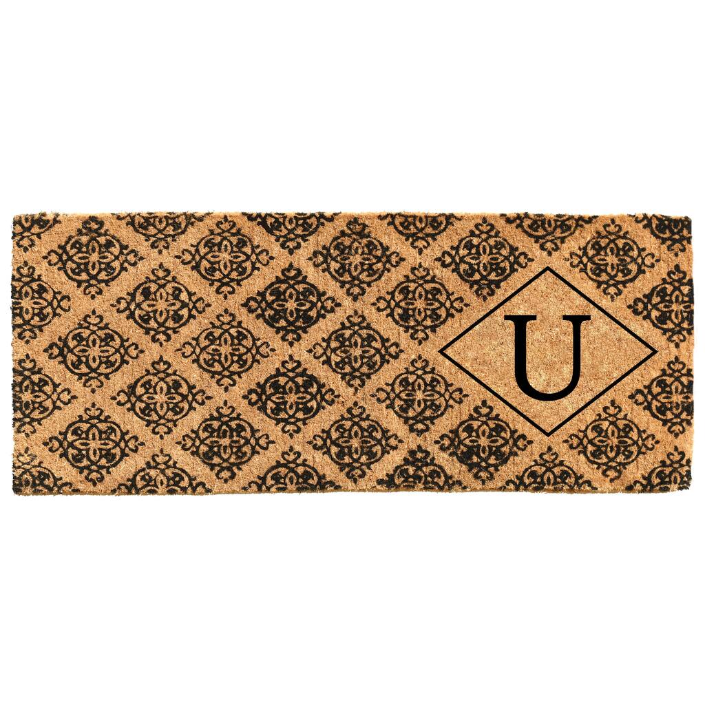 Calloway Mills Regency Monogram Doormat 18" x 46" x 1.5" (Letter U) - 18 x 46 in