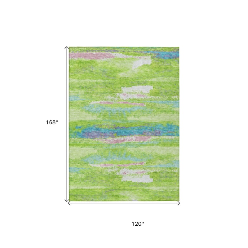 HomeRoots Abstract Transitional Rectangle Outdoor Rug