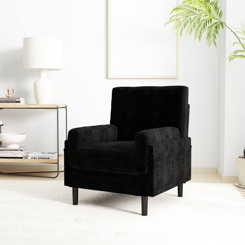 Corduroy Convertible Sofa, Ergonomic Lounge Chair and Bed