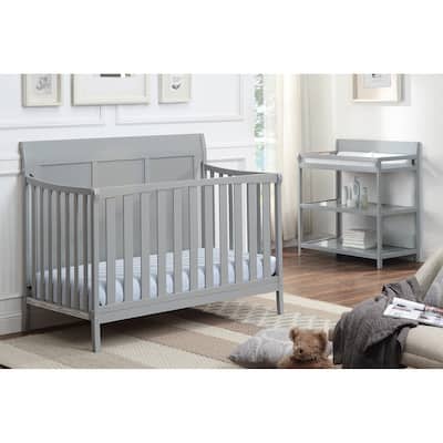 Shailee 4-in-1 Convertible Crib Gray - Grey