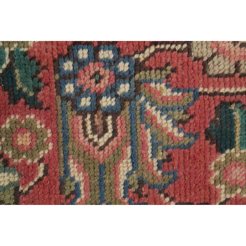 Hand Knotted Oriental 100% Wool Carpet Traditional Floral Oranges & Rust Tabriz Area Rug - 9' 6'' X 6' 6''