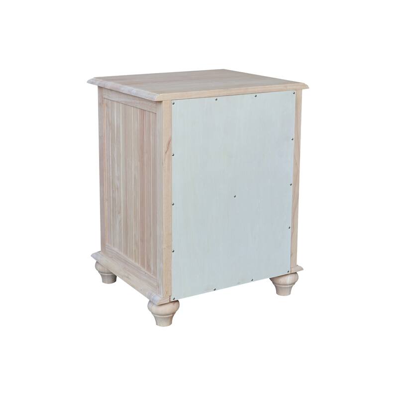 International Concepts Solid Wood 3-Drawer Nightstand