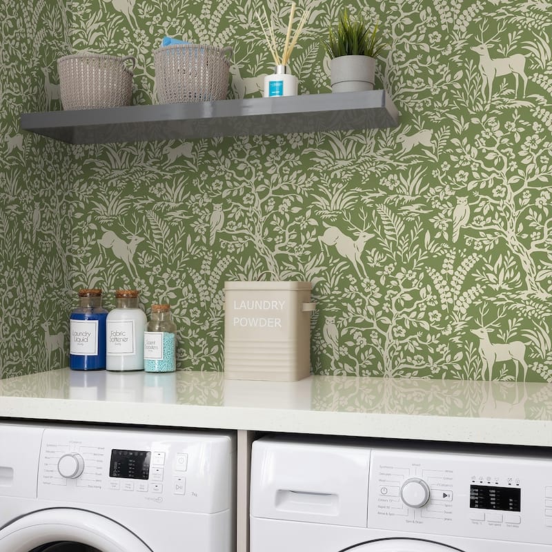 Daisy Bennett Designs Scandi Forest Premium Matte Non-Woven Peel and Stick Wallpaper