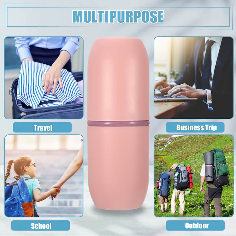 Toothbrush Travel Case, Plastic, Lightweight Traveling Toothbrush Holders Case, for Travel Business, 7.87"x2.87"