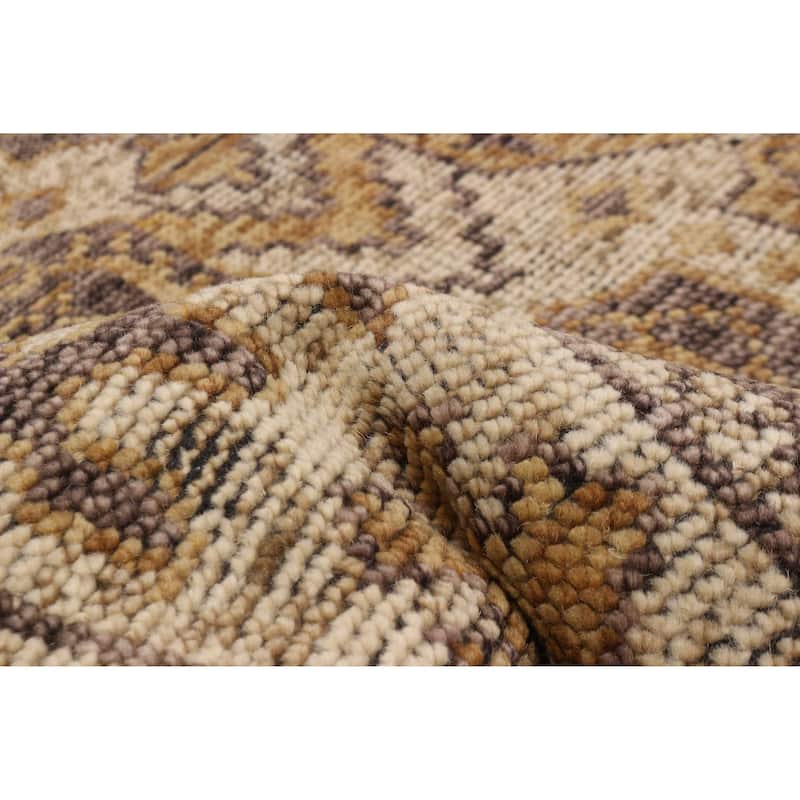 ECARPETGALLERY Hand-knotted Jules Serapi Ivory Wool Rug - 5'0 x 8'2