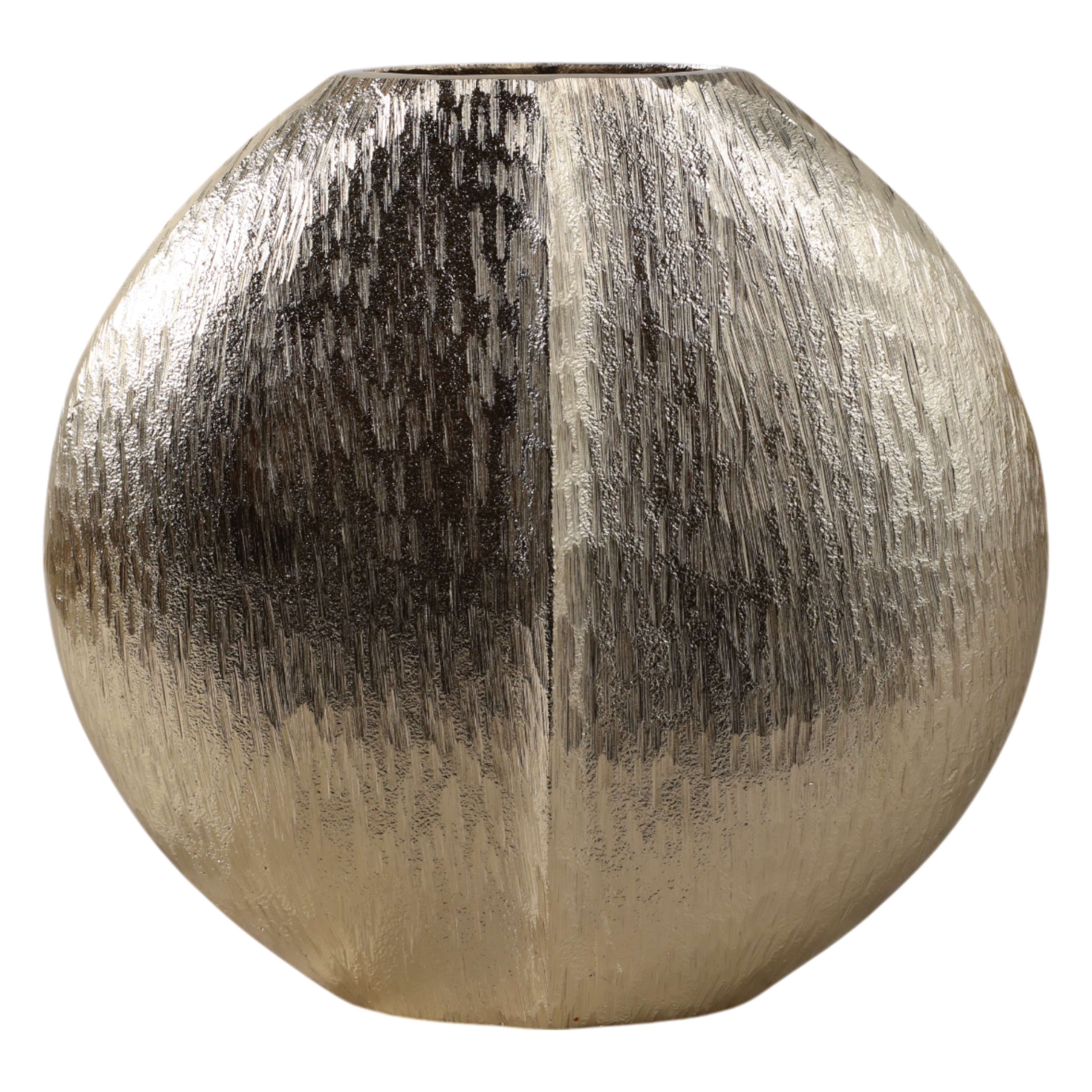 Aluminum Vase Modern Glam Tall Sculptural Accent Decor - 10" Gold