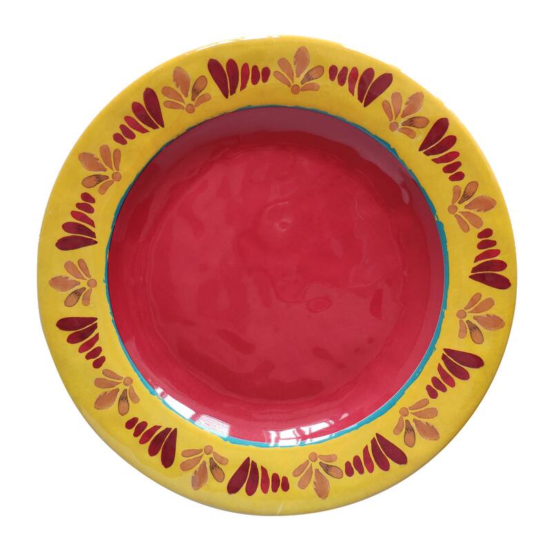 HiEnd Accents Bonita Melamine Collection Dinner Plate, 4 PC