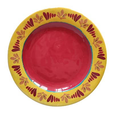 HiEnd Accents Bonita Melamine Collection Dinner Plate, 4 PC
