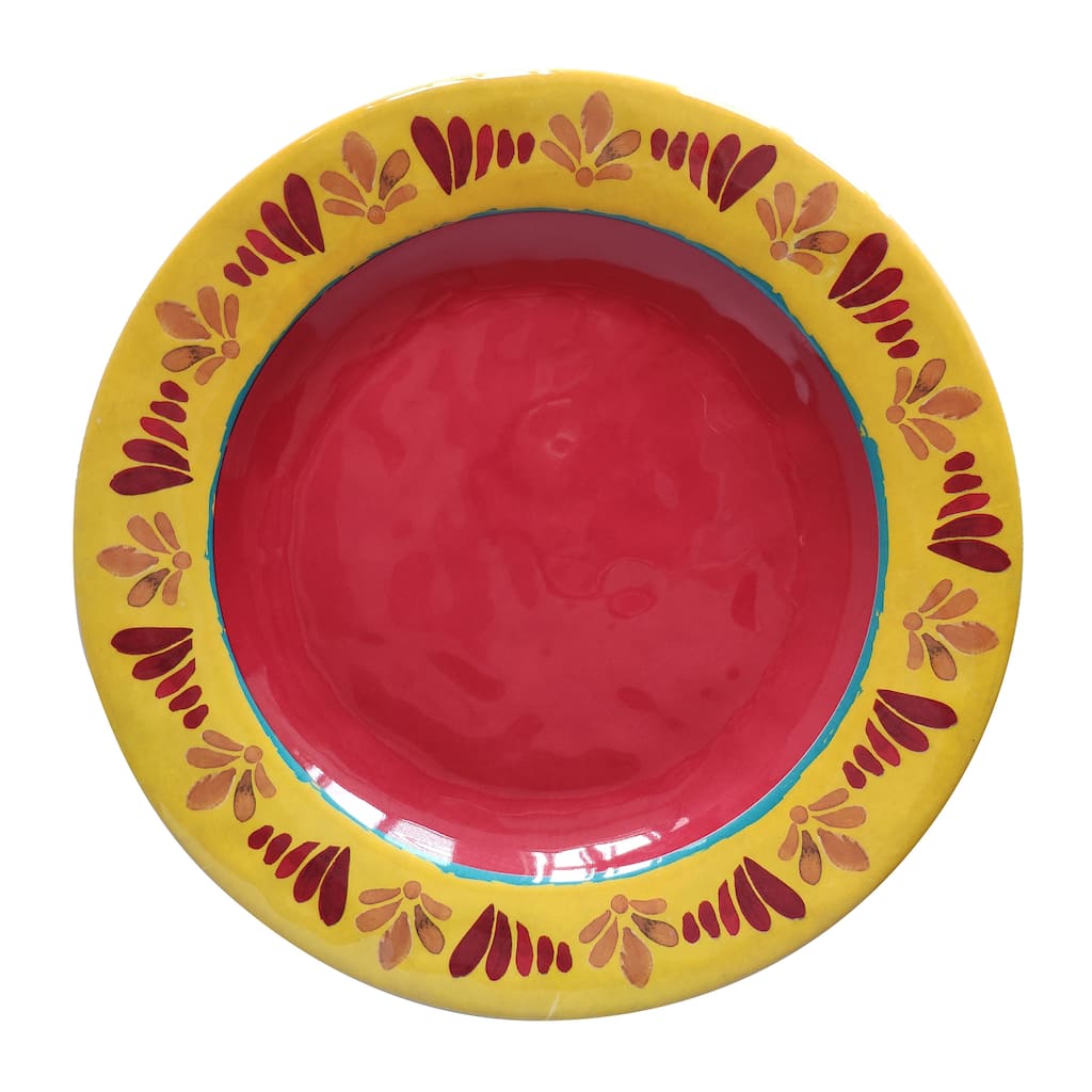 HiEnd Accents Bonita Melamine Collection Dinner Plate, 4 PC
