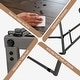 preview thumbnail 9 of 8, Costway 3-Piece Bar Table Set Round Pub Dining Table & 2 Foldable - See Details