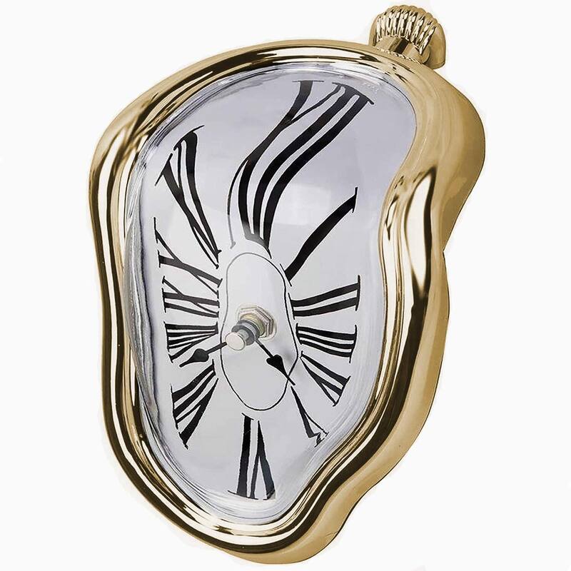 Modern Home Melting Salvador Dali Clock - Bronze/Gold