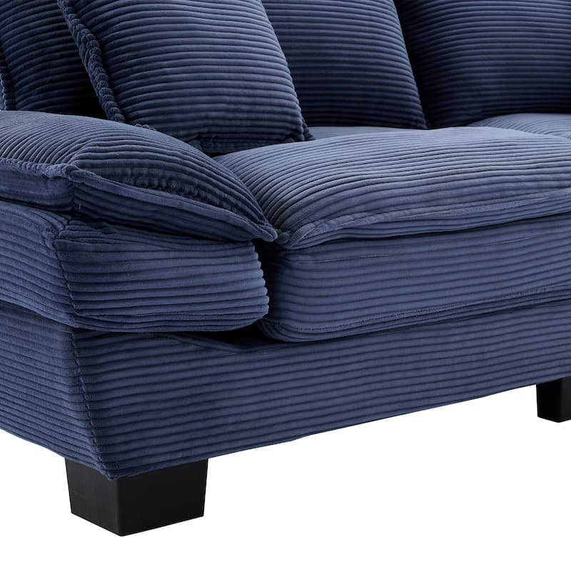 65.5" Upholstered 3-Seater Sofa Couch with Two Pillows and Sturdy Construction