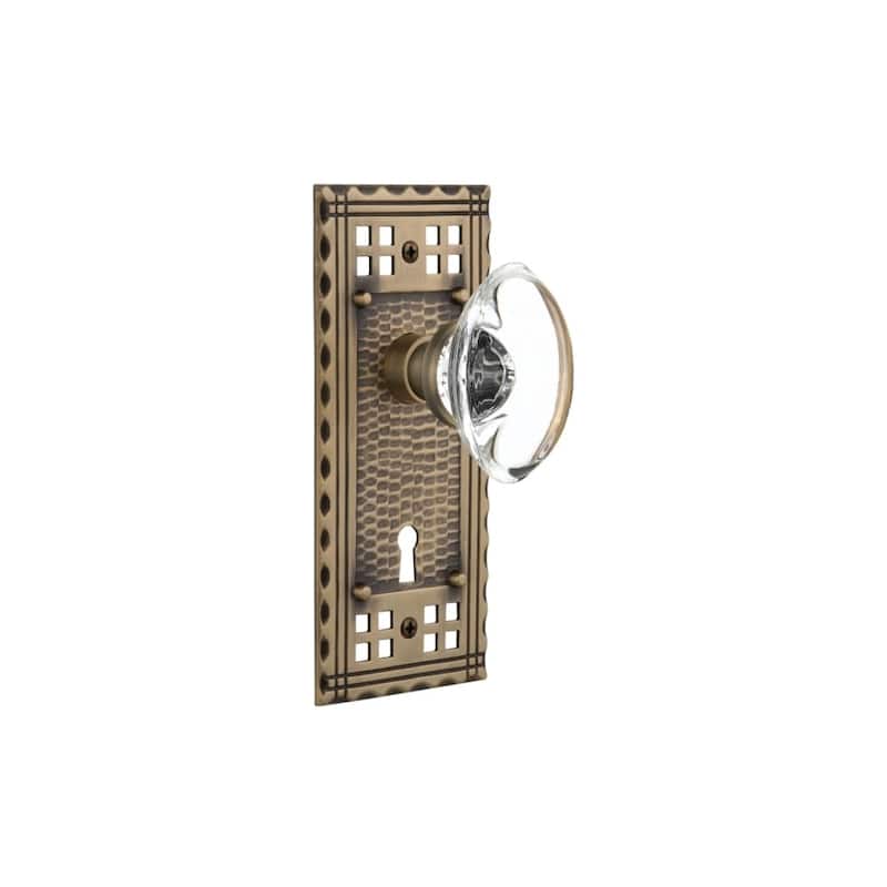 Nostalgic Warehouse Vintage Oval Clear Crystal Passage Door Knob Set