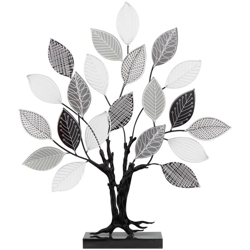 Black Metal Tree Decorative Sculpture