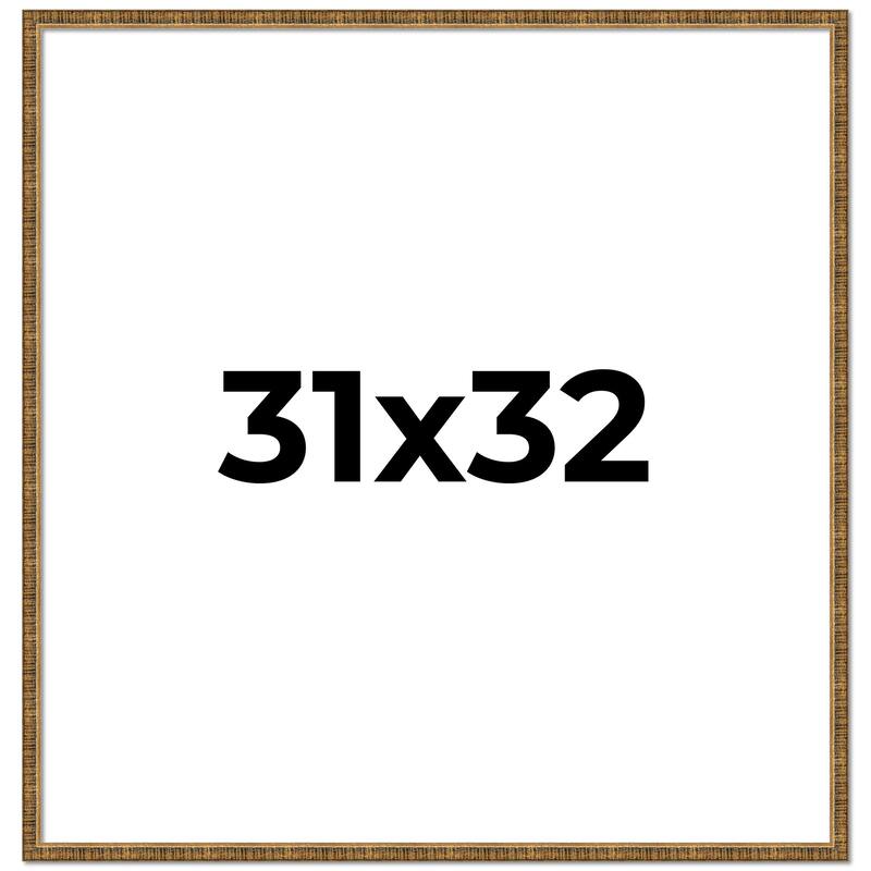 31x32 Frame Gold Solid Wood Picture Frame - Complete Modern Photo