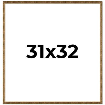 31x32 Frame Gold Solid Wood Picture Frame - Complete Modern Photo