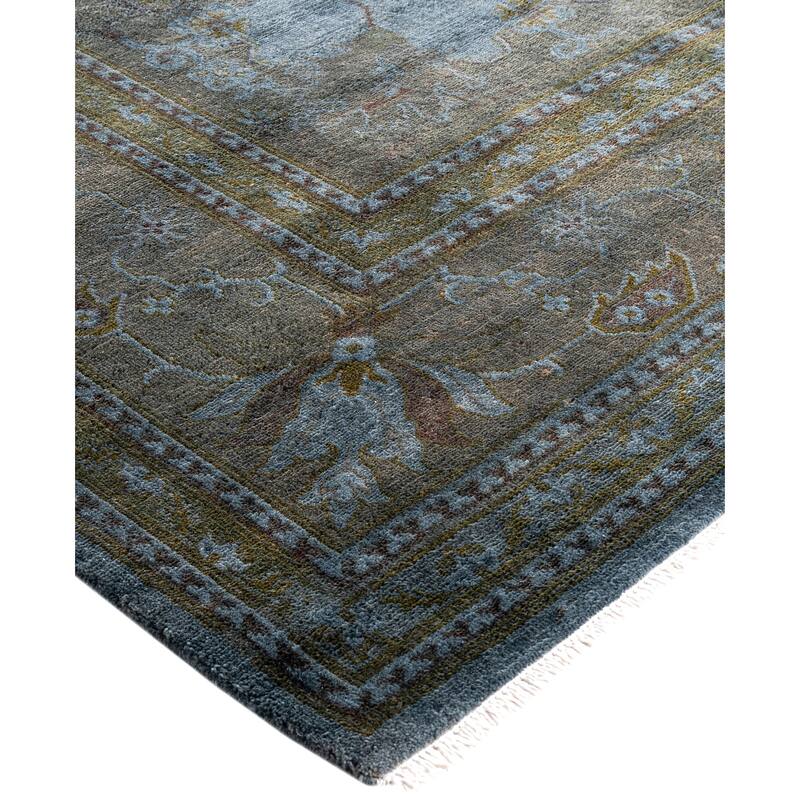 Overdyed One-of-a-Kind Hand-Knotted Area Rug - Gray - 8' 1" x 10' 5"