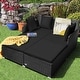 preview thumbnail 20 of 66, Costway Outdoor Patio Rattan Daybed Pillows Cushioned Sofa Furniture - See details
