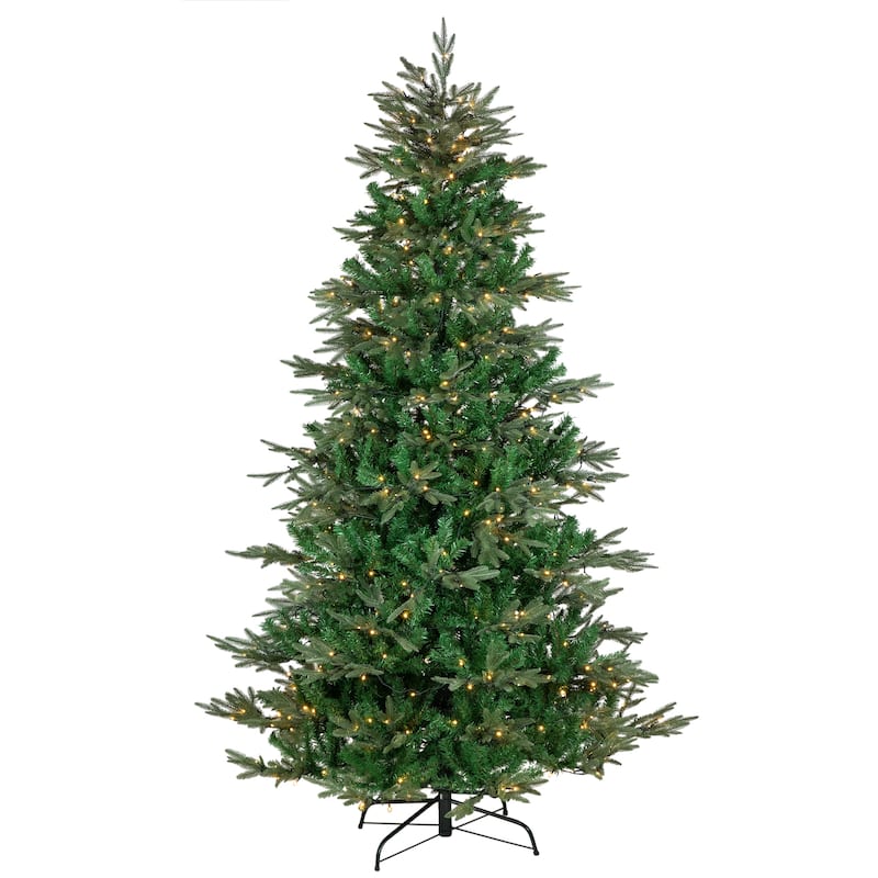 9' Pre-Lit Hudson Fir Artificial Christmas Tree Warm White LED Lights