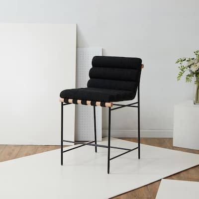 SAFAVIEH Couture Macibella 25-inch Seat Height Counter Stool (Fully Assembled) - 19Wx23Dx33H